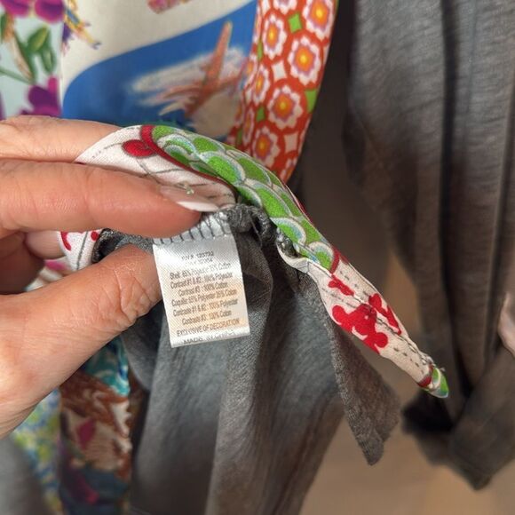 Anthropology One September Milieu Mixed Media Floral Knit  Women's Top. Size M. - Picture 10 of 11